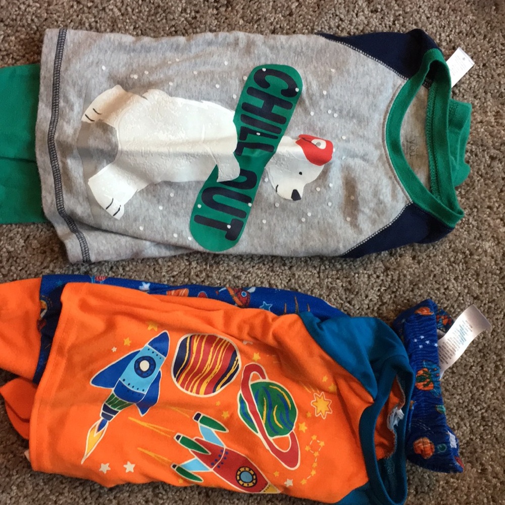 Gently worn pjs, smoke free, pet free home.